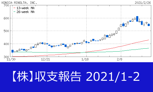 【株：運用実績】2021/1、2021/2　収支報告【米国ETF】